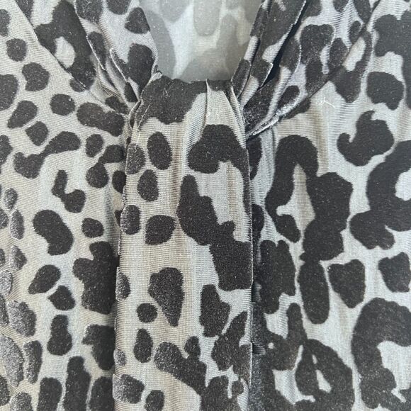 Dana Buchman Velvet Animal Print Sleeveless Tank Blouse Dressy Size Large - Picture 5 of 10